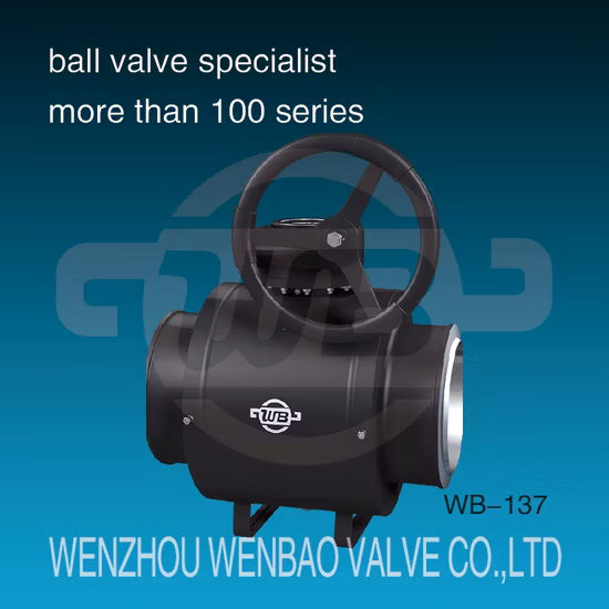 Valvola a sfera API 6D montata su perno ad alta pressione, completamente saldata, PN100