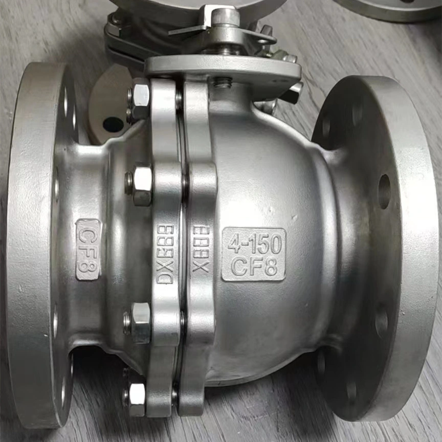 Fire Protection Wcb CF8 CF8m Cast Steel 2 PC Floating Ball Valve